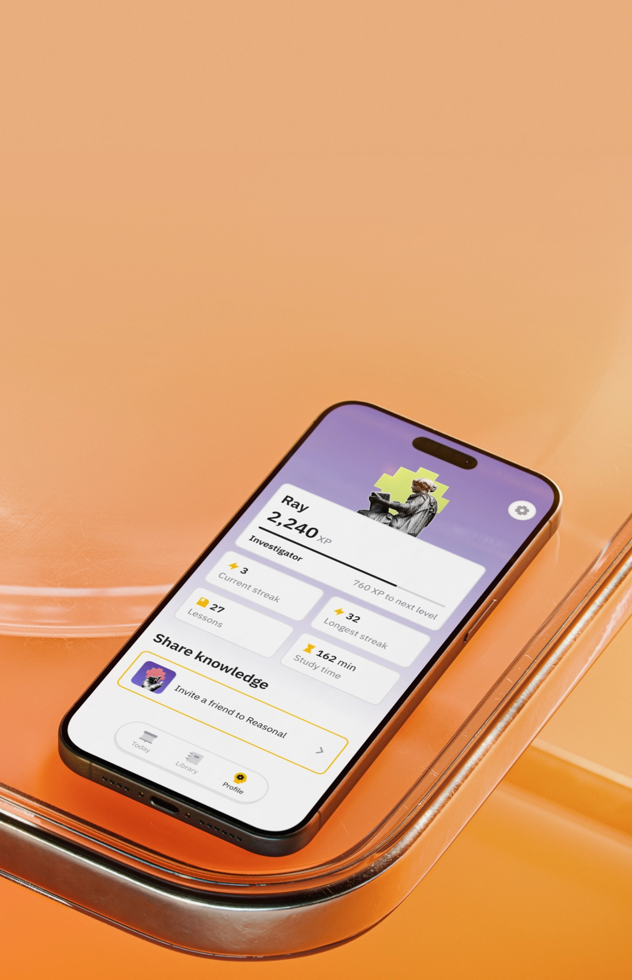 Aperçu mobile d'une plateforme d'apprentissage